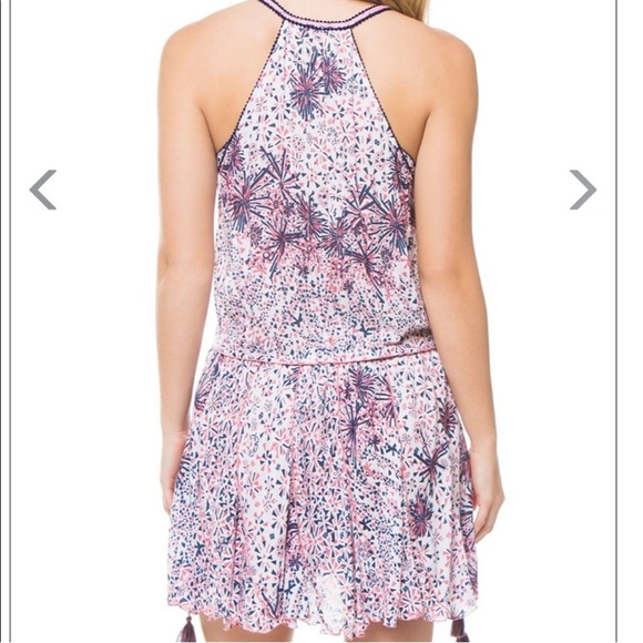 Poupette St. Barth Nola Mini Dress Size Small Pink White Navy - Picture 15 of 15
